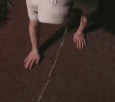 【linda】户外学生S白鞋白袜遛狗 bf10950