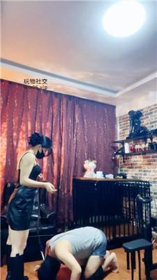 【冷颜】囚禁狗笼/强制闻长靴白袜 JS250122-18