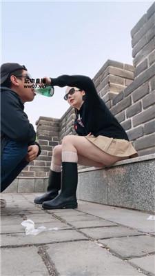 【古筝少女】户外-古城墙上长靴虐 JS250326-23