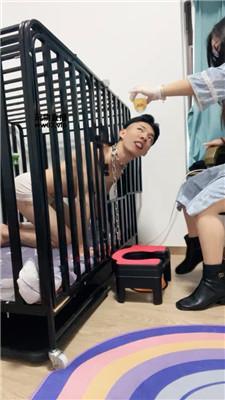 【南月女神】舔脏短靴-关狗笼-拴狗链 JS250326-43