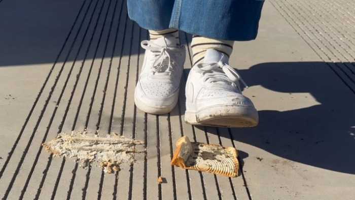 【大美】车子碾压&空军一号踩面包（鞋印控必买） YC-260109-3