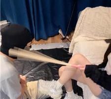 【可贞】小白鞋棉袜踩虐/藤条鞭打 JS240505-12