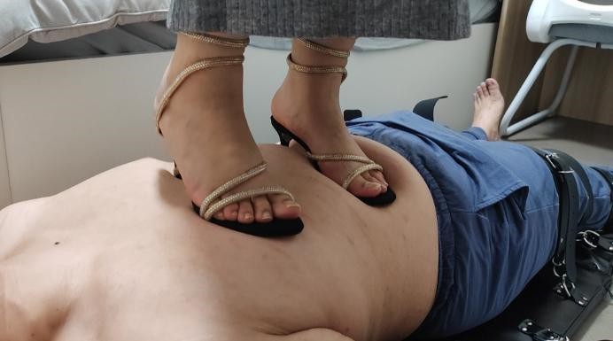 10cm金属细跟凉拖日常虐踩毯子 ACYC-3864